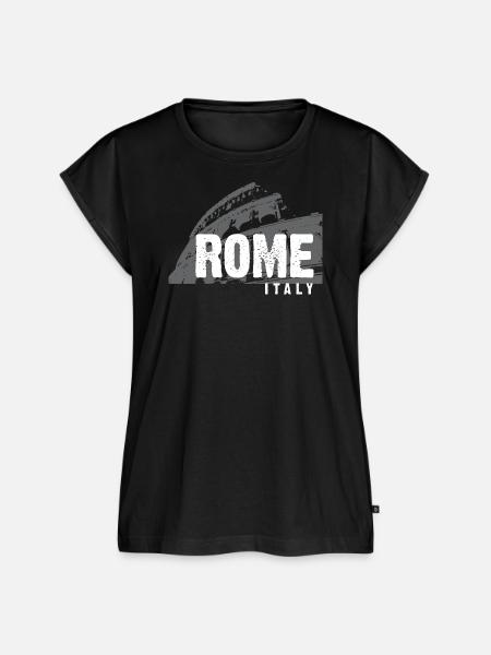 Logo der Stadt Rom - Frauen Premium Bio Top - Schwarz