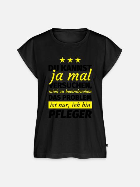 Pfleger Geschenk - Frauen Premium Bio Top - Schwarz