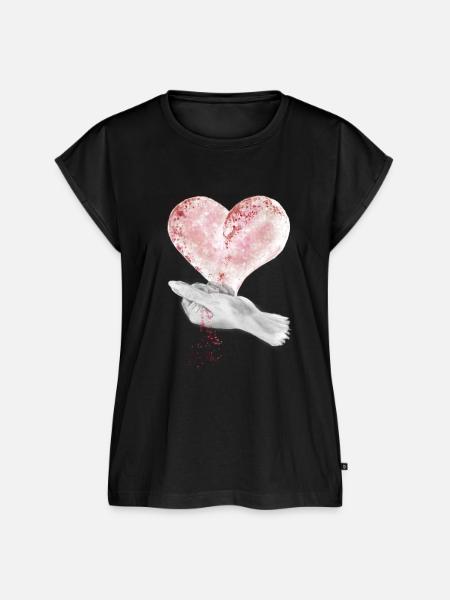 Fühlen - Frauen Premium Bio Top - Schwarz