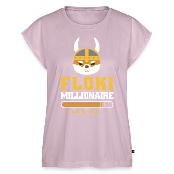 Crypto Floki Millionaire Conception de chargement - Haut bio Premium Femme - rose poudré - Devant - AI Model Female 172 light (172cm)