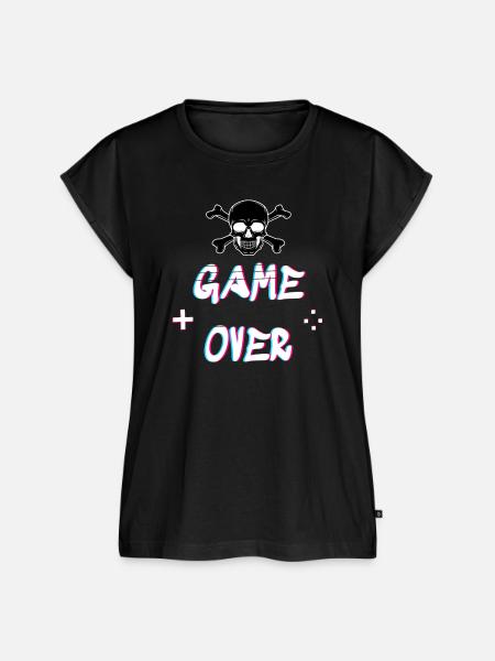 Game over T Shirt - Frauen Premium Bio Top - Schwarz