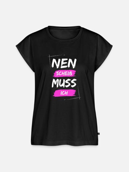 Nen scheiß muss ich - Frauen Premium Bio Top - Schwarz