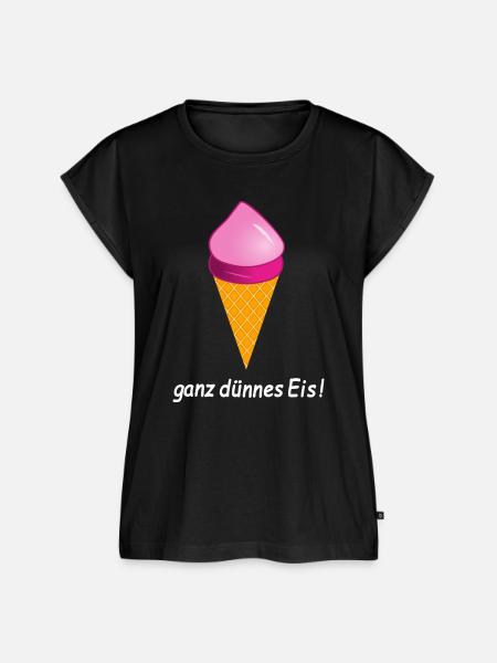 ganz dünnes Eis Eiscreme - Frauen Premium Bio Top - Schwarz