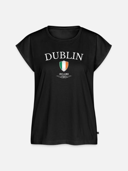 Ich liebe Dublin, Souvenir-Dublin - Frauen Premium Bio Top - Schwarz