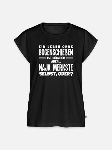 Ich gehe Bogenschießen - Frauen Premium Bio Top - Schwarz