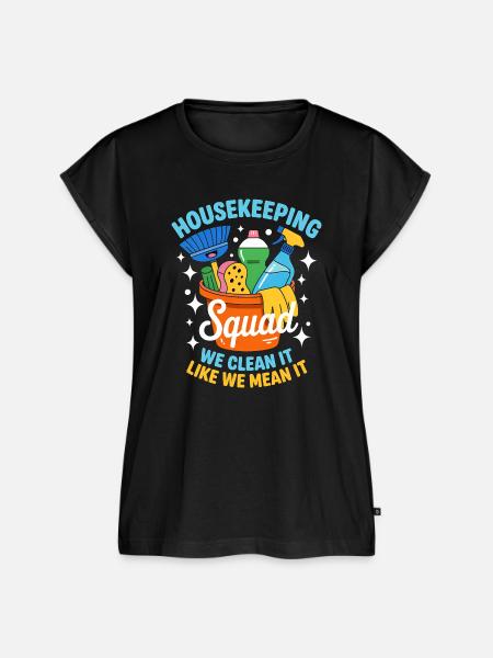 Lustiges Putzen Design - Frauen Premium Bio Top - Schwarz