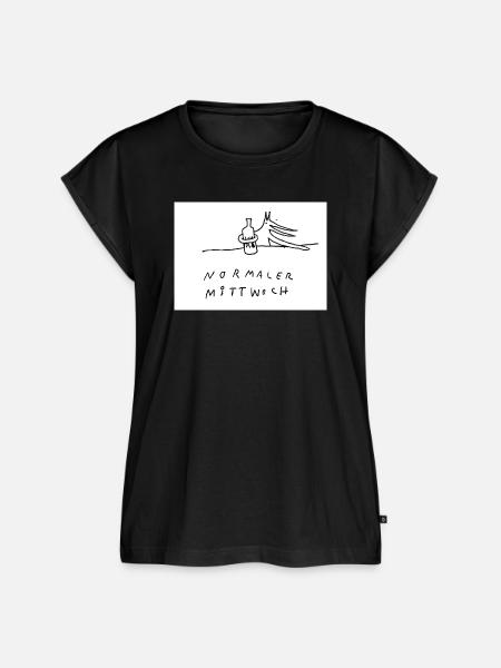 normaler_Mittwoch - Frauen Premium Bio Top - Schwarz
