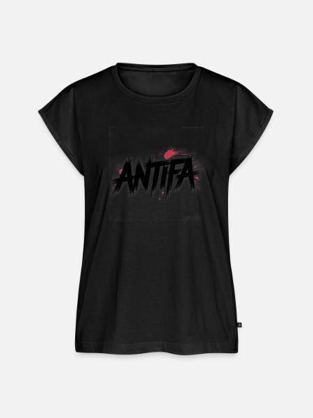 Antifa – Antifaschistisches Merch - Frauen Premium Bio Top - Schwarz
