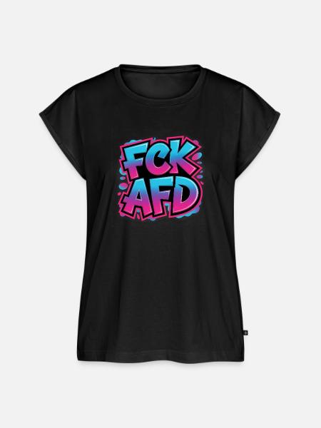 FCK AFD - Antifa Tee - Frauen Premium Bio Top - Schwarz