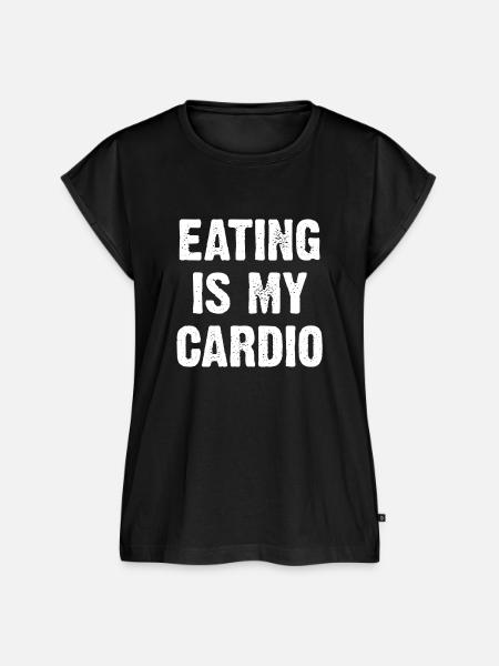 Essen Ist Mein Cardio - Frauen Premium Bio Top - Schwarz