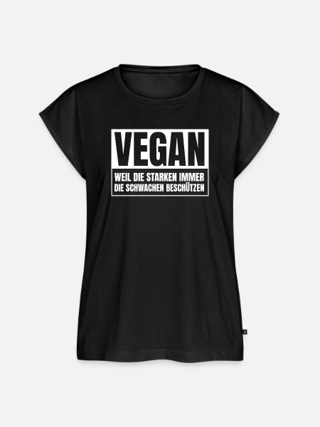 Vegan Spruch - Frauen Premium Bio Top - Schwarz
