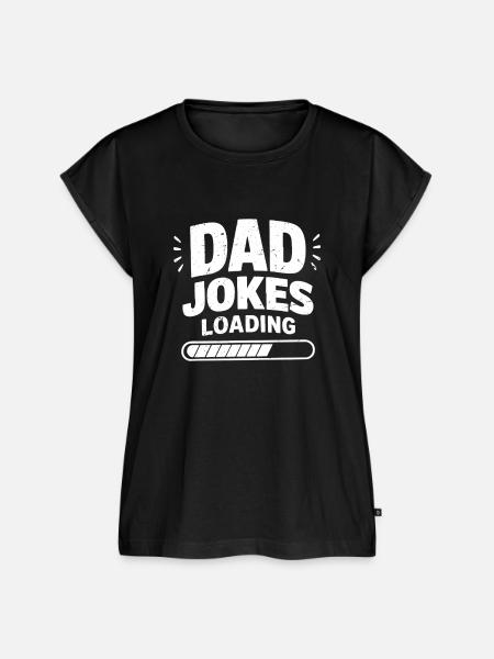 dad jokes loading - Frauen Premium Bio Top - Schwarz