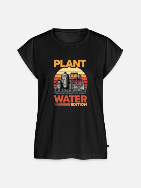  Plant Water Edition Industrielle - Frauen Premium Bio Top - Schwarz