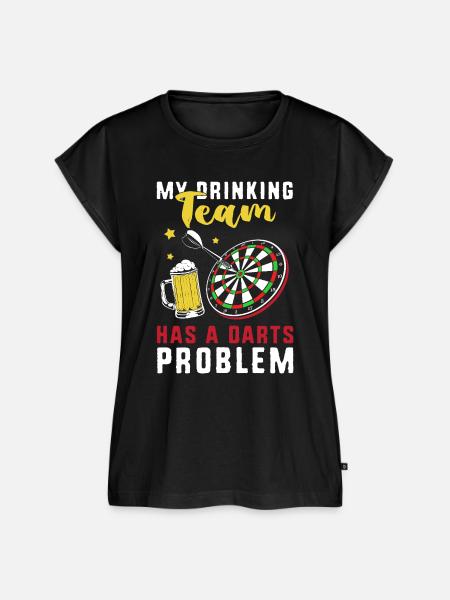 Dart Dartboard Dartpfeil - Frauen Premium Bio Top - Schwarz