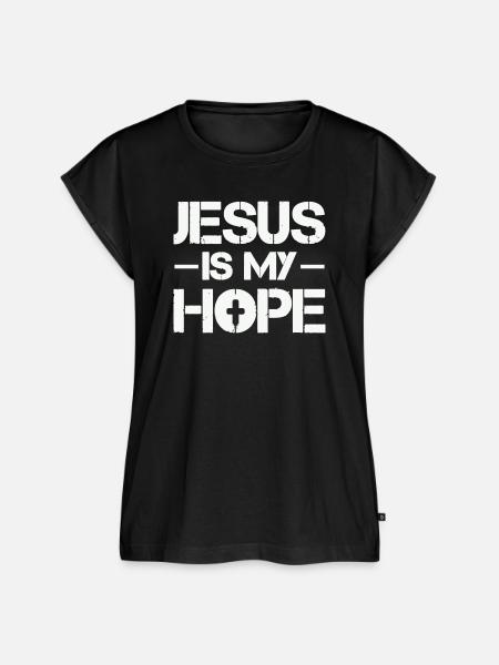 Jesus ist meine Hoffnung - Frauen Premium Bio Top - Schwarz