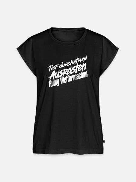 Durchatmen Weiter - Frauen Premium Bio Top - Schwarz