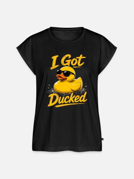 Ich wurde geduckt – Enten-Sonnenbrille - Frauen Premium Bio Top - Schwarz