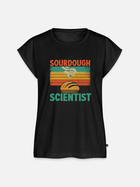 Sourdough Scientist Retro Banner - Frauen Premium Bio Top - Schwarz