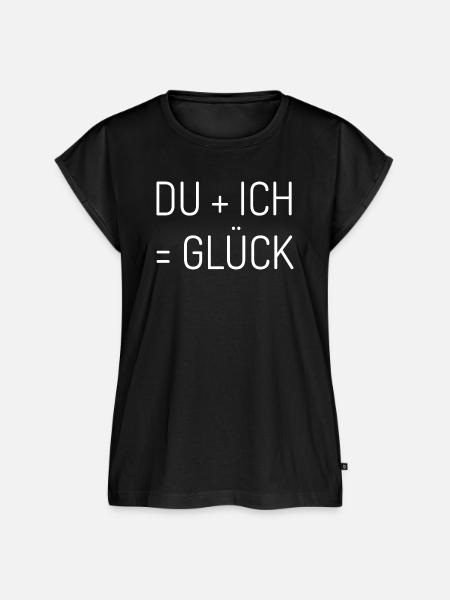 Du und ich gleich Glück - Frauen Premium Bio Top - Schwarz