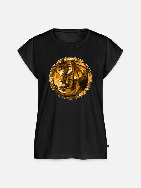 Gold Dragon - Frauen Premium Bio Top - Schwarz