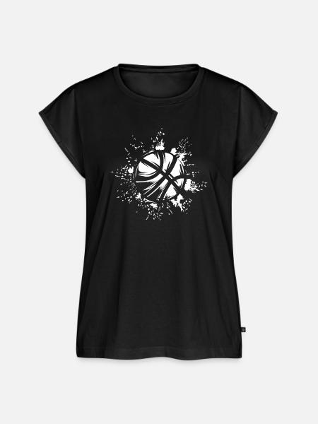 Basketball Explosion als Illustration - Frauen Premium Bio Top - Schwarz