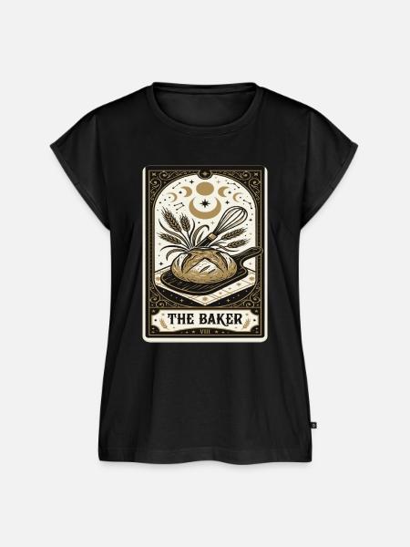 Der Bäcker Tarot Stil - Frauen Premium Bio Top - Schwarz