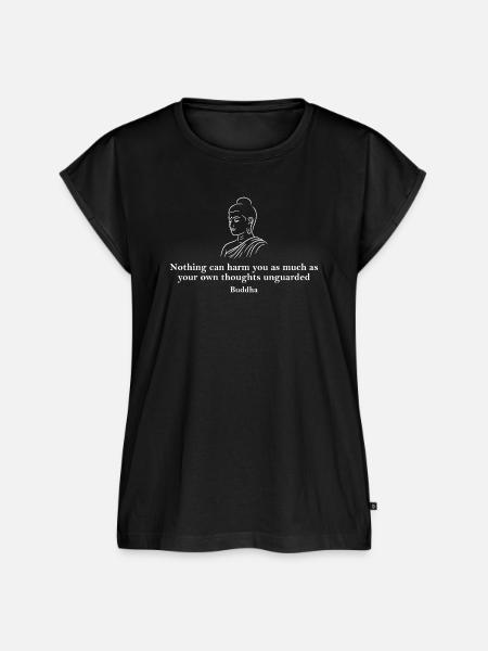 Buddha Mindset Zitatkunst - Frauen Premium Bio Top - Schwarz