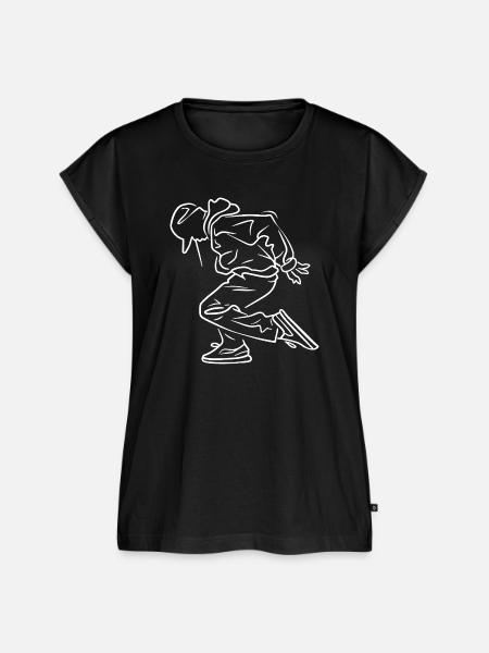 Breakdancer - Frauen Premium Bio Top - Schwarz