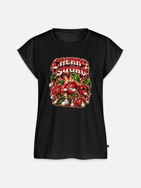 Kirsche - Frauen Premium Bio Top - Schwarz