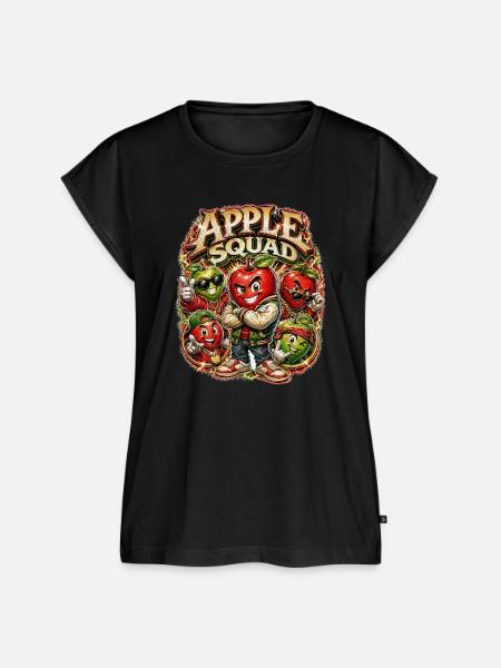 Apfel - Frauen Premium Bio Top - Schwarz