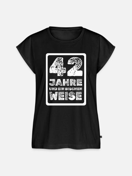 Spruch 42 - Frauen Premium Bio Top - Schwarz