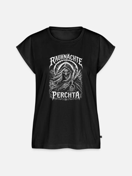 Perchta Raunächte Krampus Perchtenzeit Wintergeist - Frauen Premium Bio Top - Schwarz