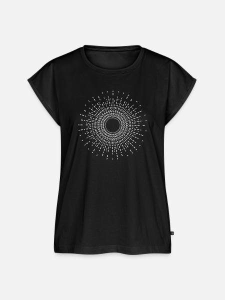 Radialer Punkt-Burst - Frauen Premium Bio Top - Schwarz