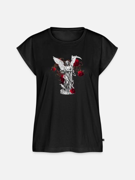 Gothic Romance Todesengel - Hoodie Shirt - Frauen Premium Bio Top - Schwarz