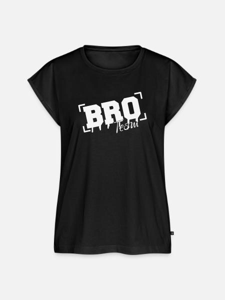 BRO Team Blockschrift Logo - Frauen Premium Bio Top - Schwarz