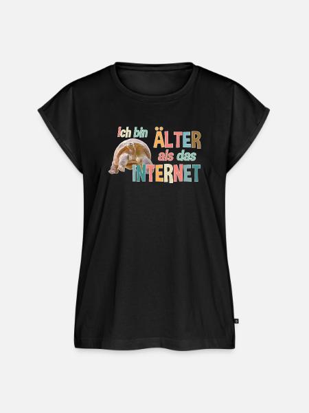 Älter als das Internet - Schildkröte - Frauen Premium Bio Top - Schwarz