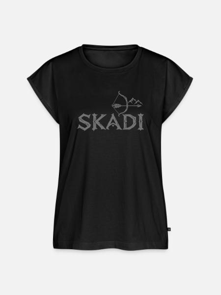 Skadi Bogen und Berge | Noventra - Frauen Premium Bio Top - Schwarz