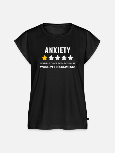 Ausdrucksstarkes Angstbewusstseinsdesign - Frauen Premium Bio Top - Schwarz