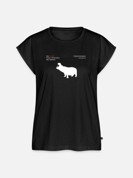 Nilpferd - Frauen Premium Bio Top - Schwarz
