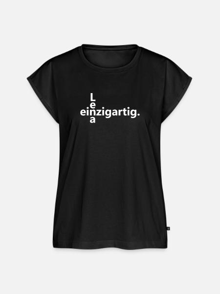 Einzigartig - Lena. - Frauen Premium Bio Top - Schwarz