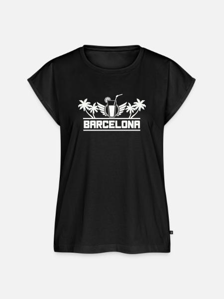 barcelona- - Frauen Premium Bio Top - Schwarz