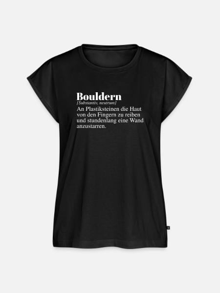 Bouldern Duden Spruch - Frauen Premium Bio Top - Schwarz