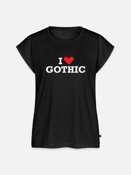 Ich liebe Gothic - Frauen Premium Bio Top - Schwarz