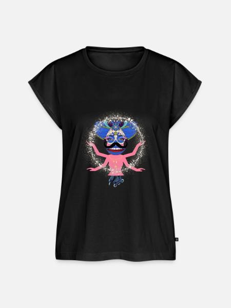 Rosa - Frauen Premium Bio Top - Schwarz