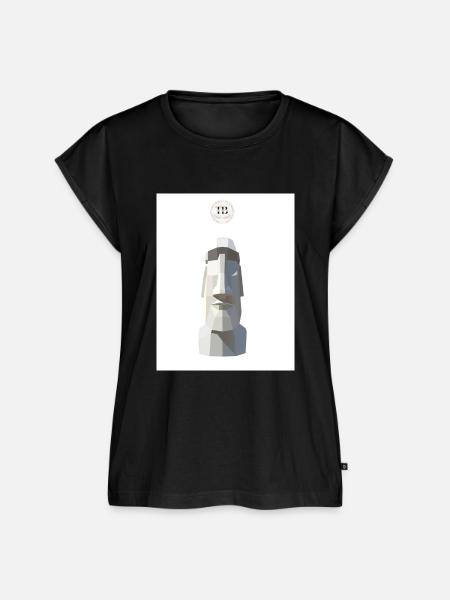 Steinkopf - Frauen Premium Bio Top - Schwarz