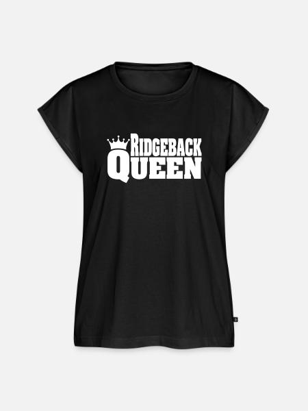 RIDGEBACK QUEEN Rhodesian Ridgeback - Frauen Premium Bio Top - Schwarz
