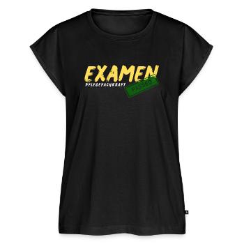 Examen Pflegefachkraft - Frauen Premium Bio Top - Schwarz - Vorne - AI Model Female 172 light (172cm)