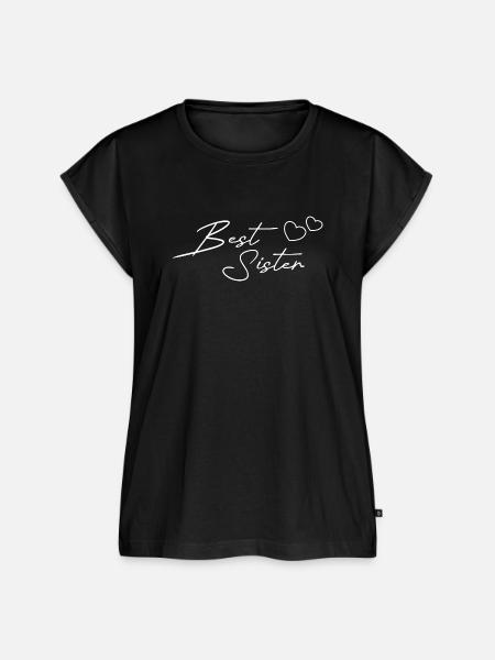 Best Sister white - Frauen Premium Bio Top - Schwarz
