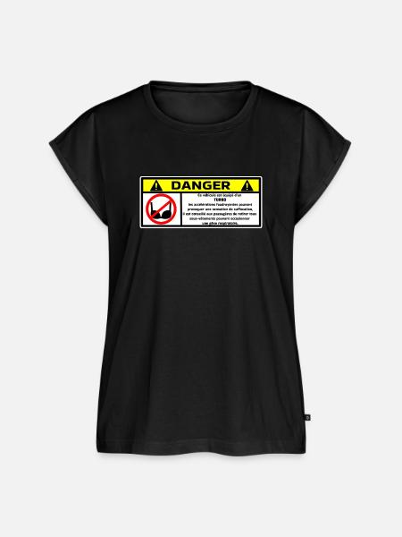 Gefahr Turbo - Frauen Premium Bio Top - Schwarz