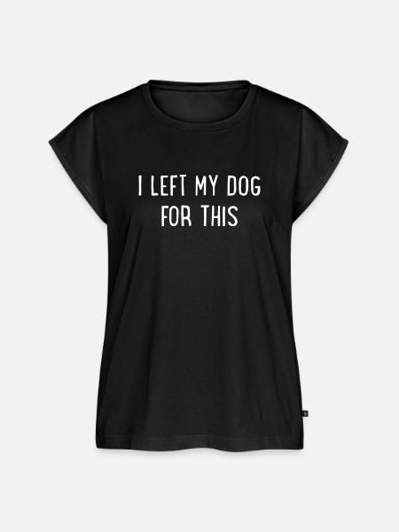 Hund allein - Frauen Premium Bio Top - Schwarz